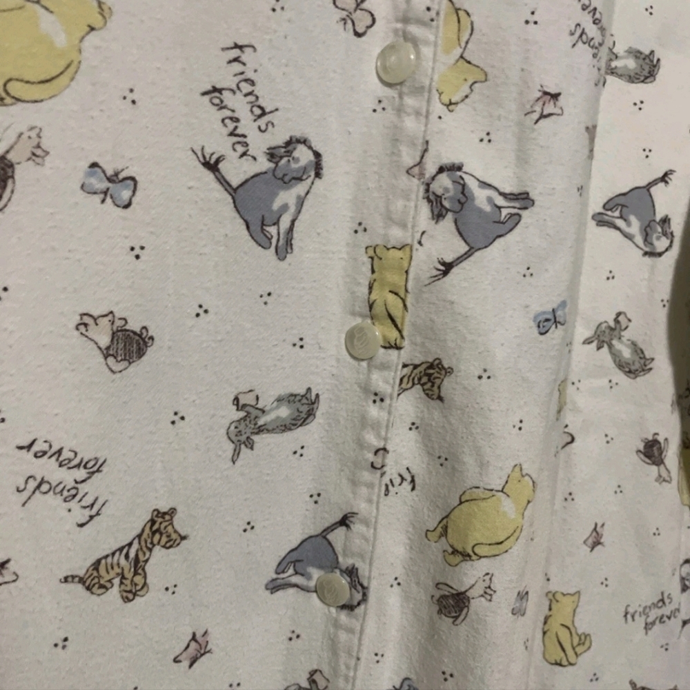 Vintage Disney Size Large Nightgown Sleep Shirt Winnie The Pooh - Picture 7 of 10
